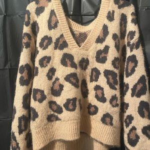 Cheetah print sweater